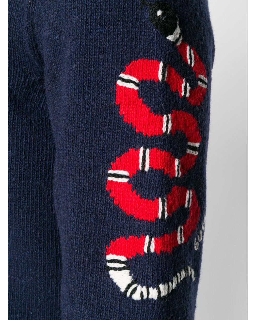 Gucci Wool Snake Jumper in Blue for Men 