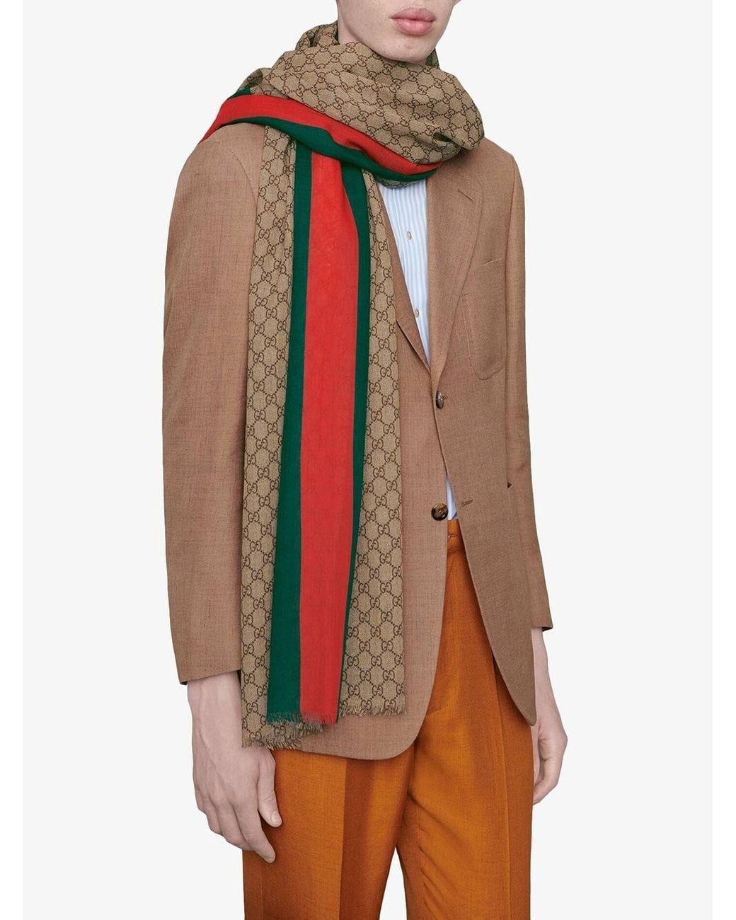 gg wool stole with web