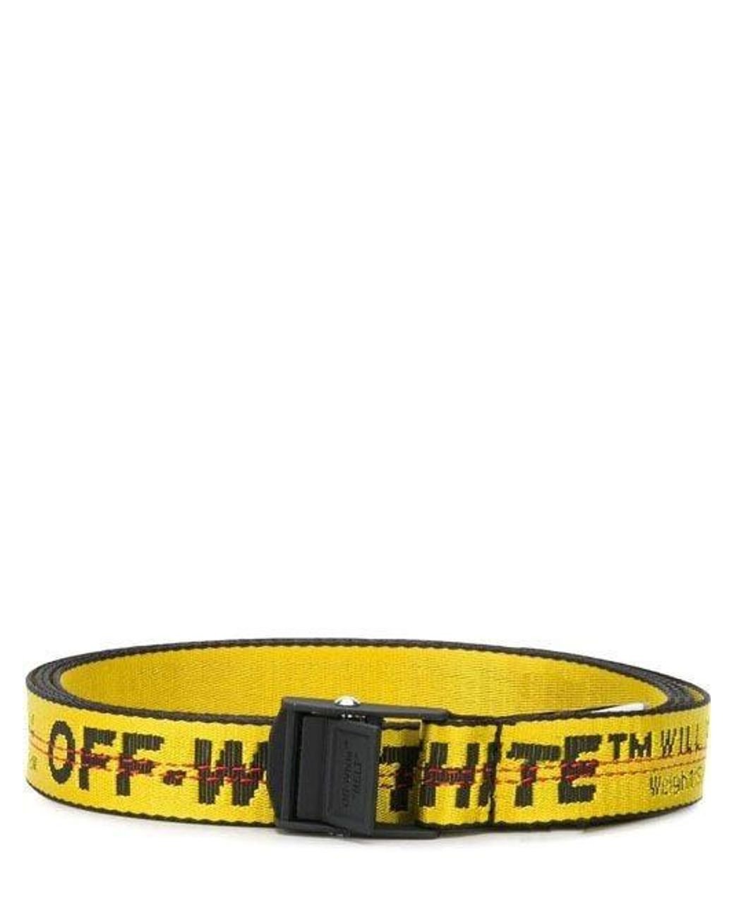 Off White Co Virgil Abloh Yellow Yellow Mini Industrial Belt 