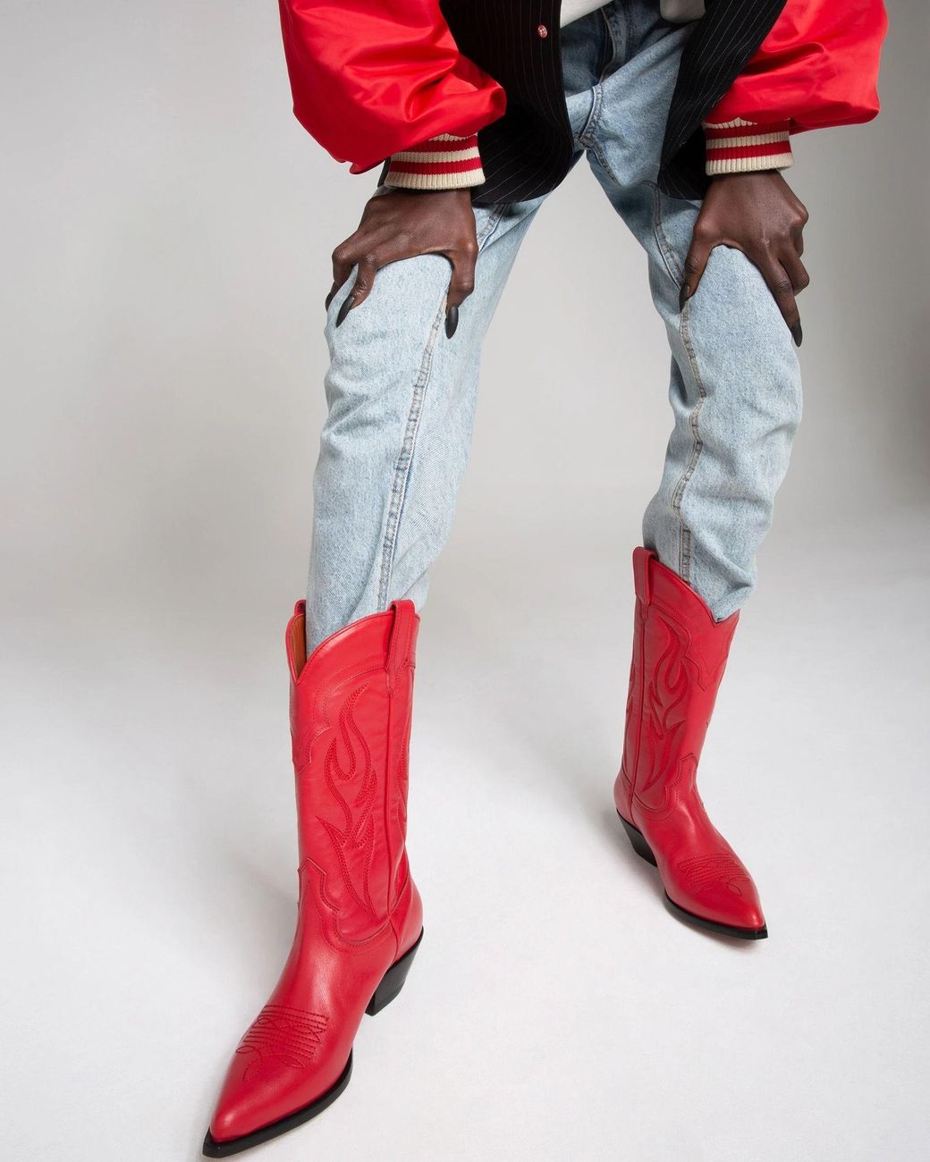 Stivali da cowboy santa fe rossi di Sonora Boots in Rosso | Lyst