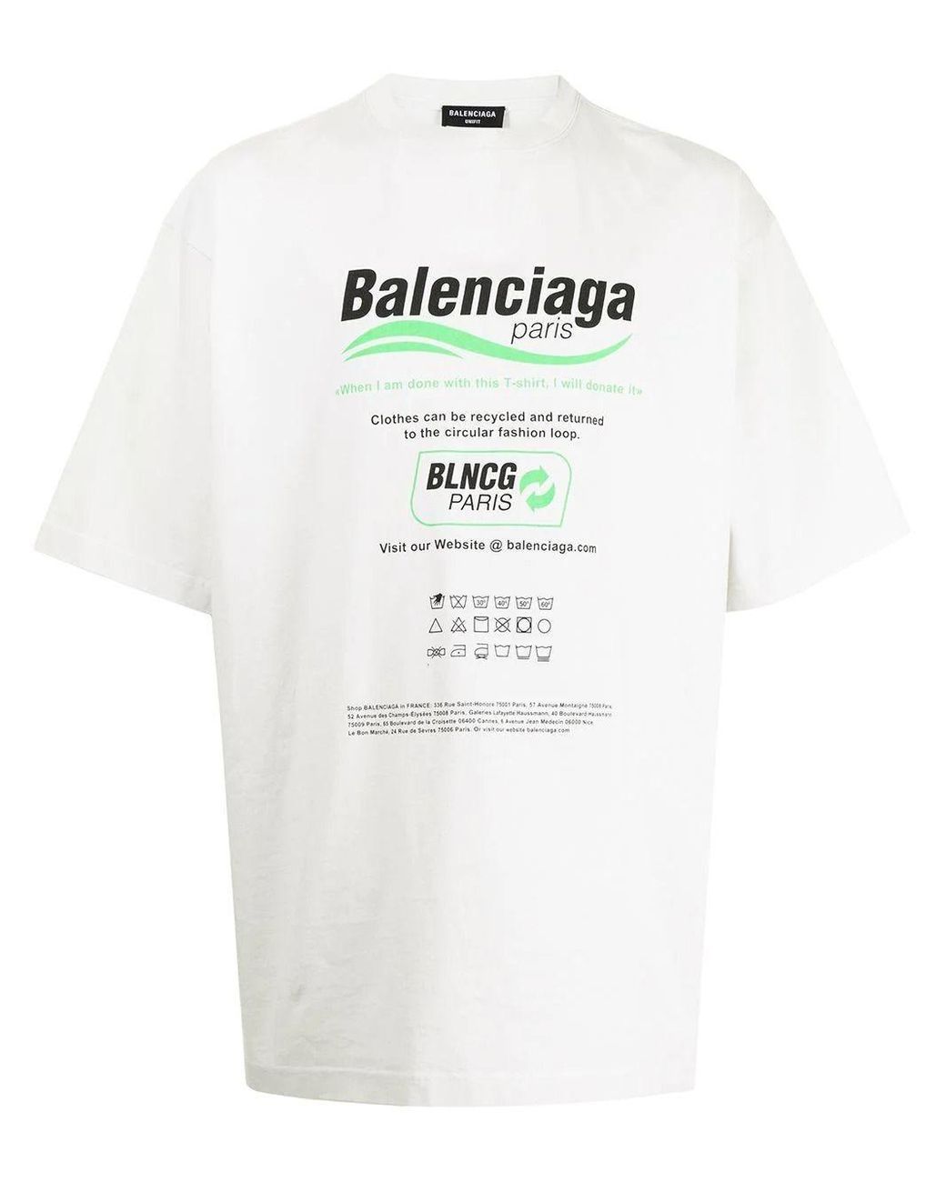 balenciaga print t shirt
