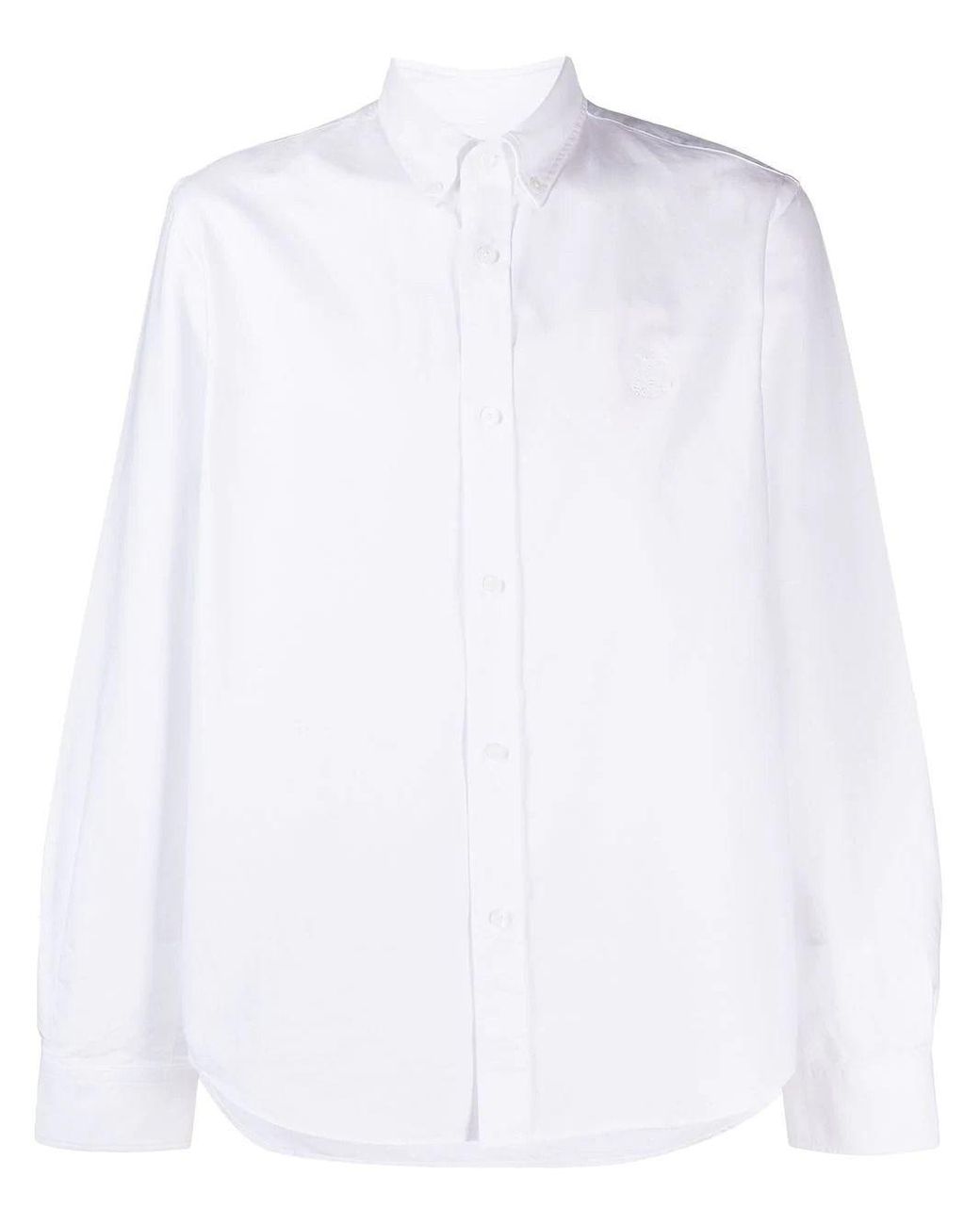 KENZO Cotton Tiger Crest Casual Shirt in White for Men - Lyst