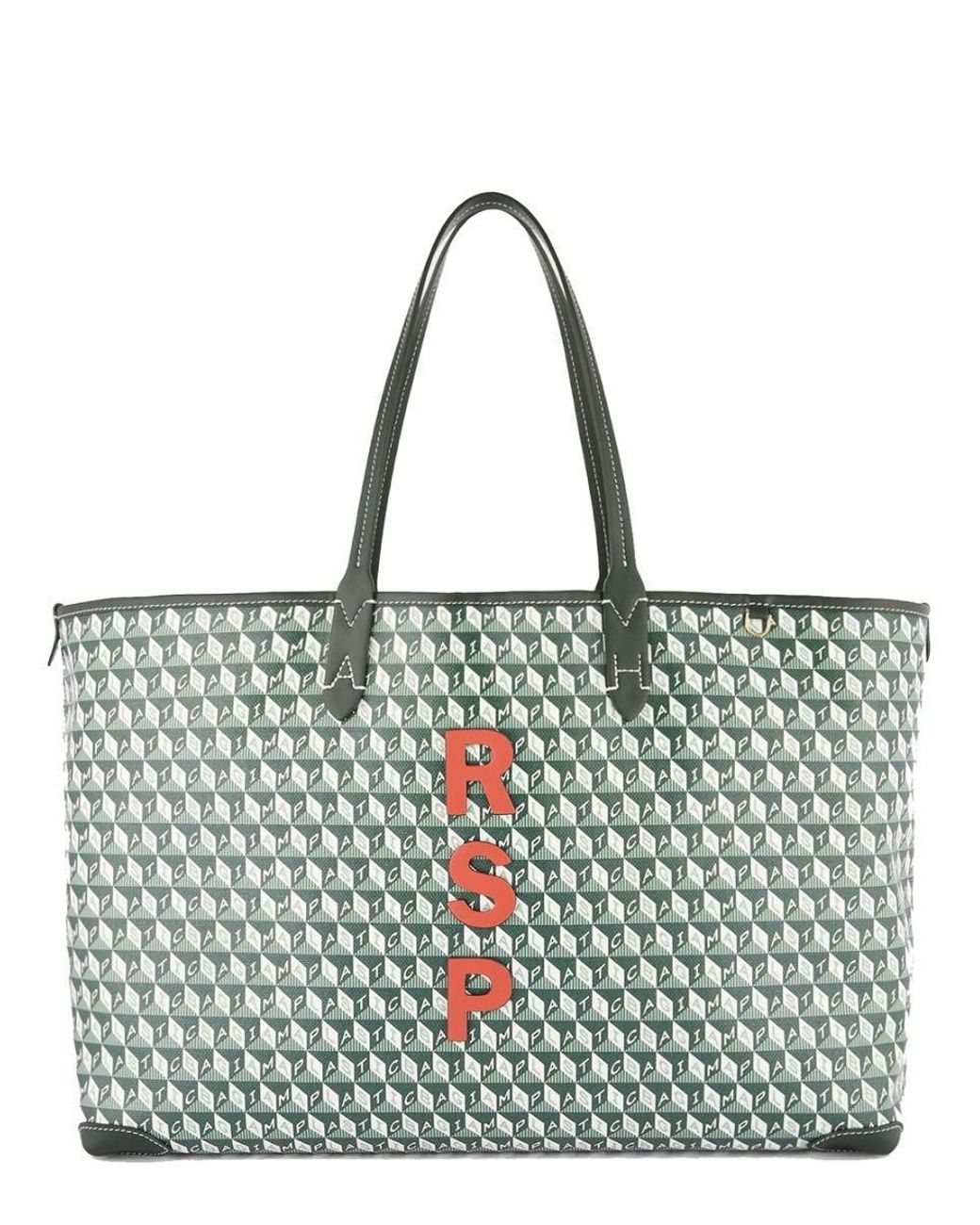 Anya Hindmarch I Am A Plastic Bag Tote In Pine Green Recycled Canvas | Lyst