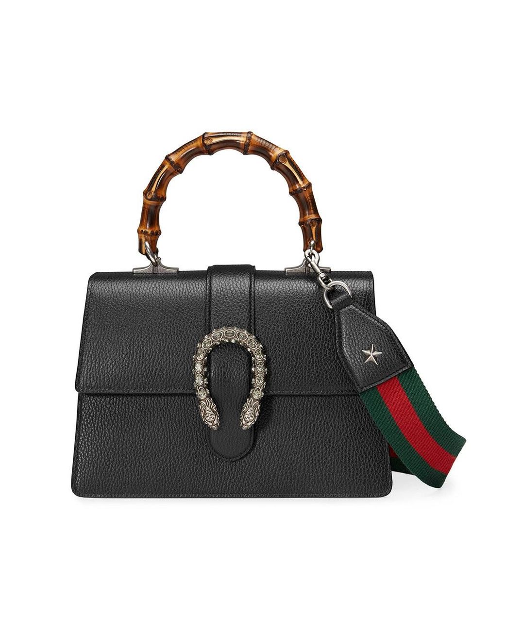 Gucci Dionysus Leather Top Handle Bag in Black Lyst