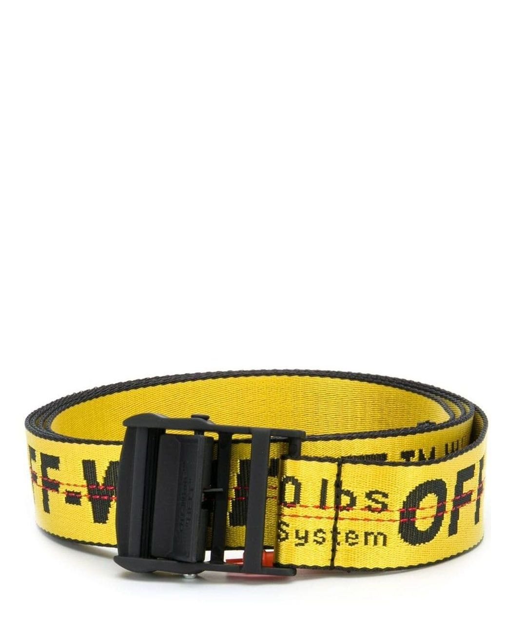 Off-White c/o Virgil Abloh Synthetic Logo Print Belt in Yellow for Men ...