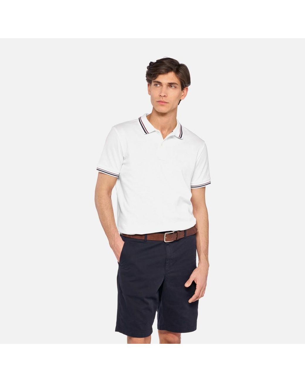 Geox White Polo for men