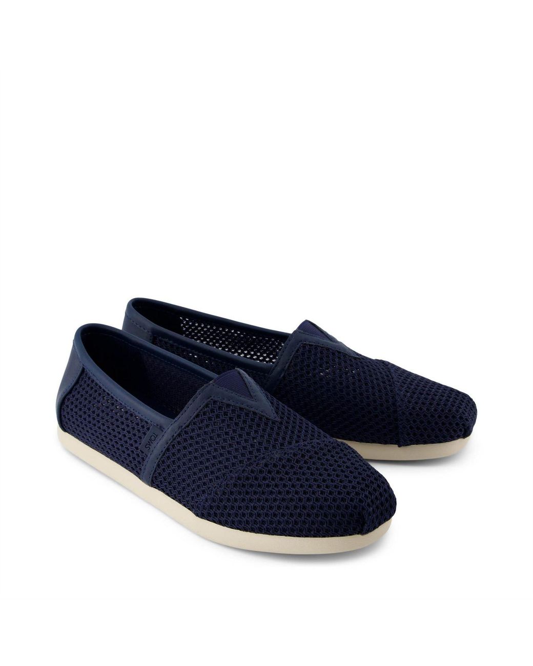 TOMS Blue Alpargata Class Textured Espadrille Shoes for men