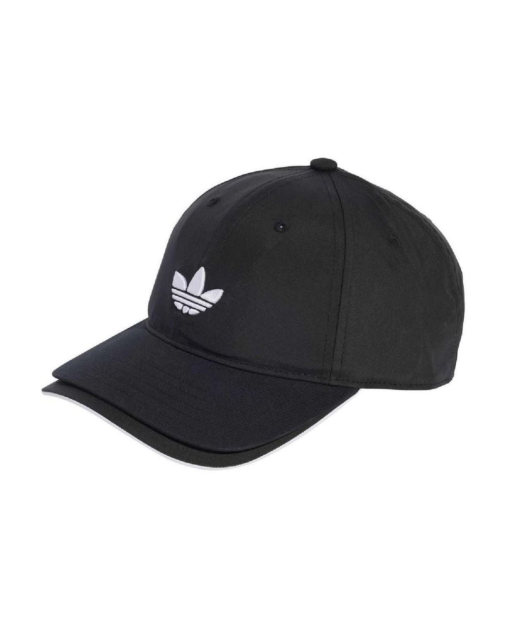 Adidas Originals Black Logo Embroidered Adjustable Dad Cap for men