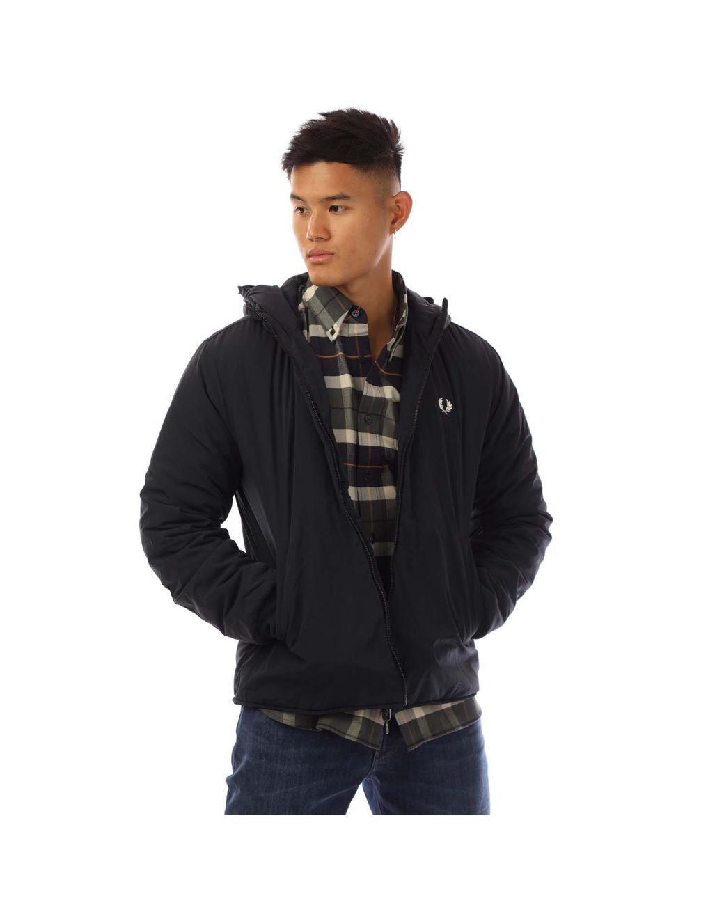 Fred Perry Zip-In Liner Parka Jacket in Black for Men | Lyst UK