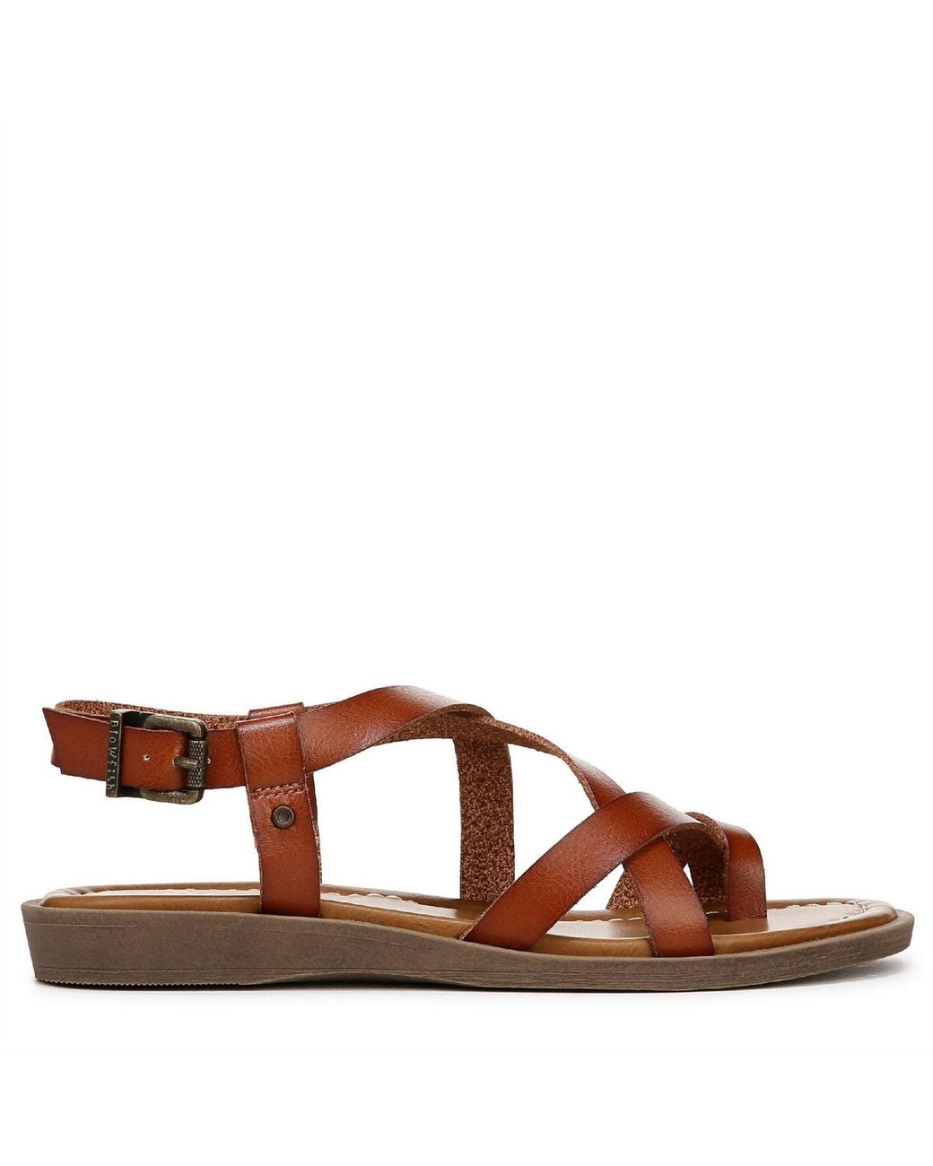 Blowfish Brown Devon 3 Open Toe Flat Sandals 7 (40)