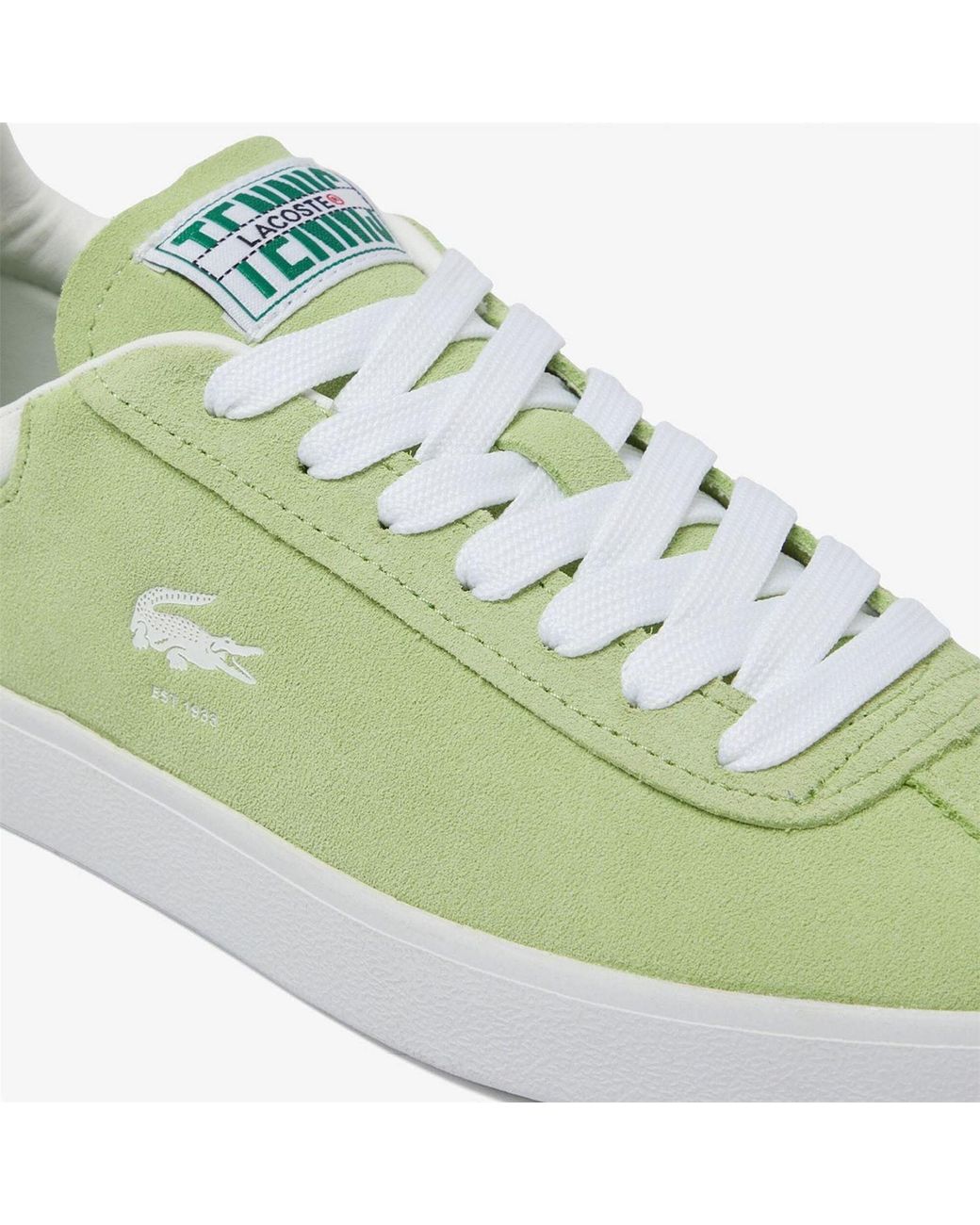 Lacoste Green Suede Trainers