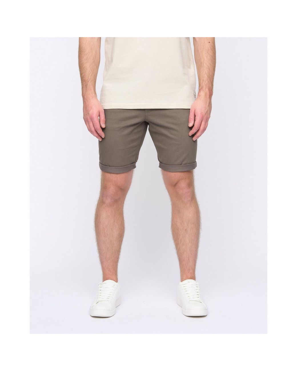 Duck and Cover Gray Moreshore Chino Shorts for men