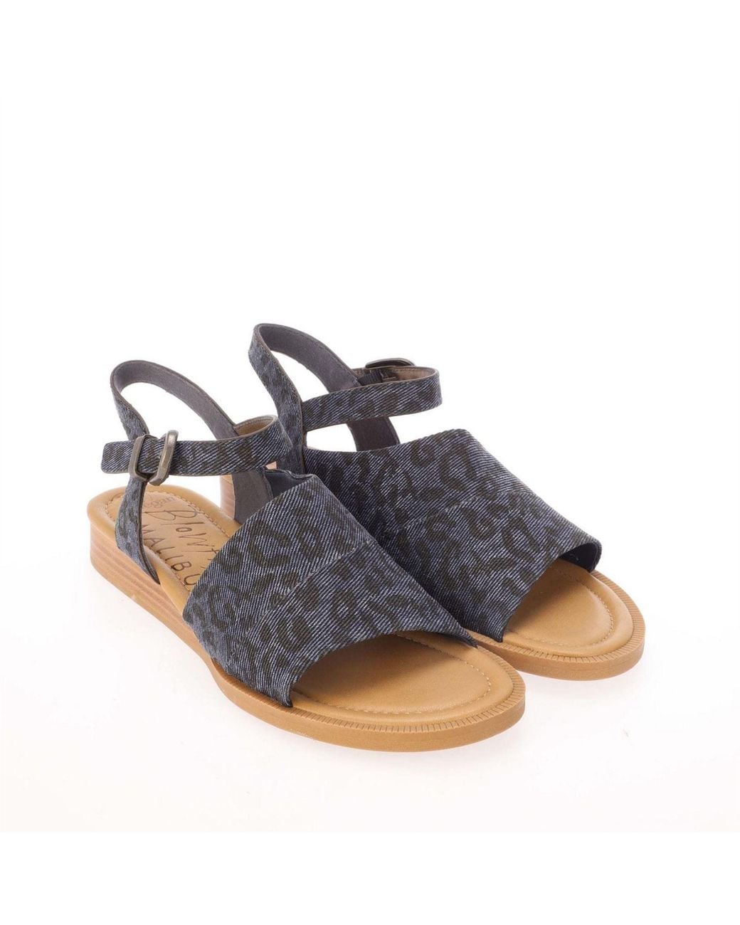 Blowfish Blue Ardice Leopard Print Sandals