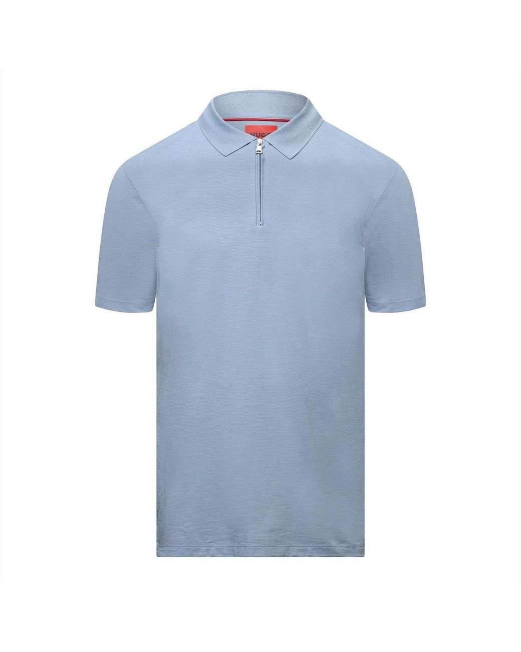 HUGO Blue Dekok233 Zip-Neck Polo Shirt for men
