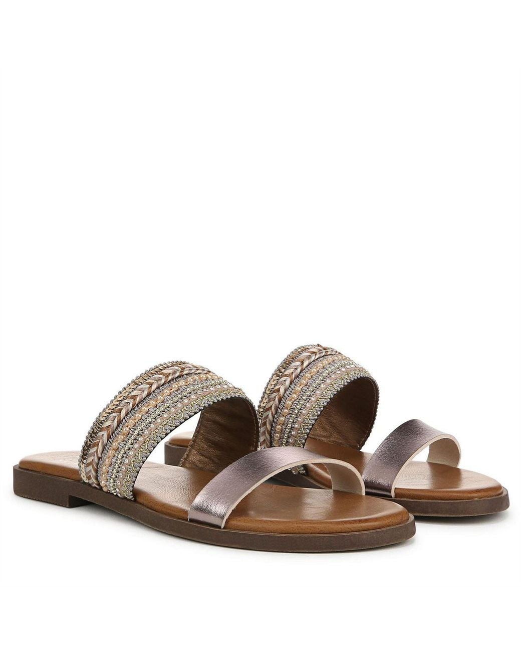 Blowfish Brown Embellished Slide Sandals