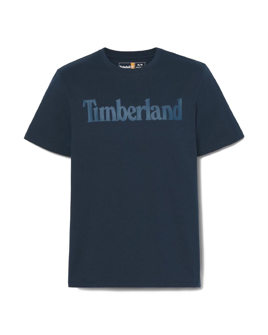 Timberland Blue Northwood Wordmark Logo T-Shirt for men