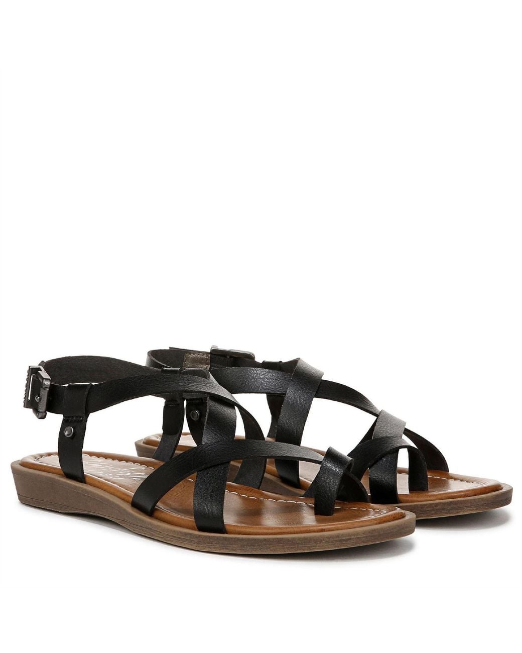 Blowfish Black Devon 3 Open Toe Flat Sandals 4 (37)