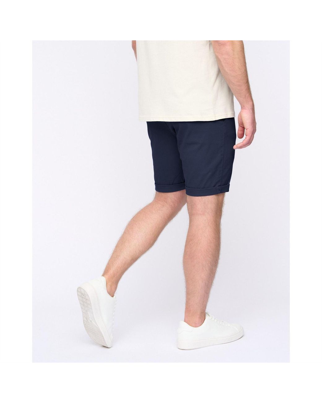 Duck and Cover Blue Moreshore Chino Shorts for men