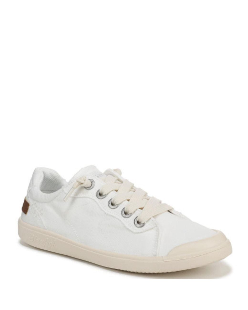 Blowfish White Vienna Slip Leopard Patterned Canvas Low Top Sneakers 4 (37)