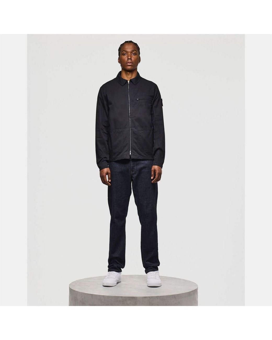 Weekend Offender Black Caleb Service Overshirt for men