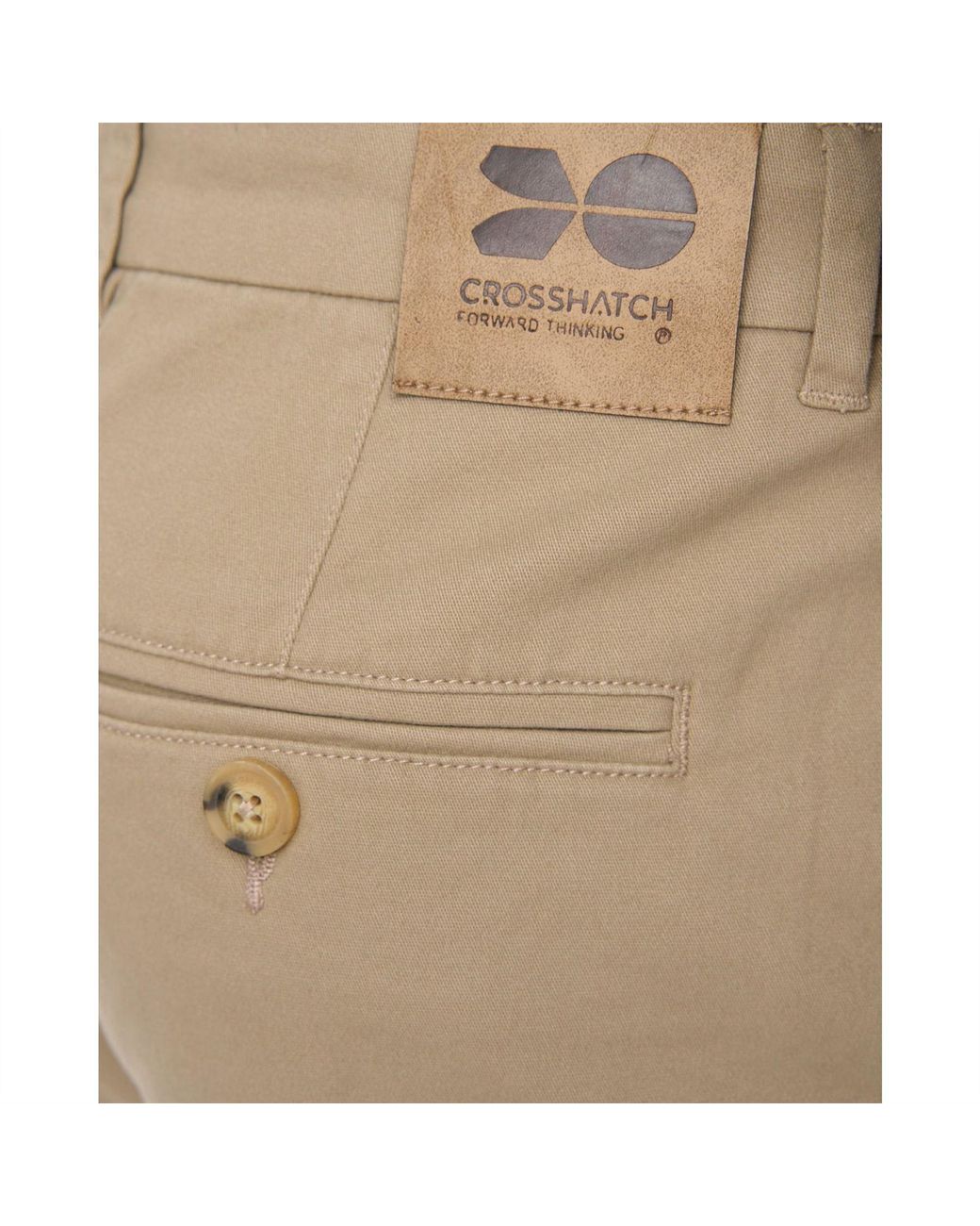 Crosshatch Gray Roysden Solid Patterned Straight Chinos for men