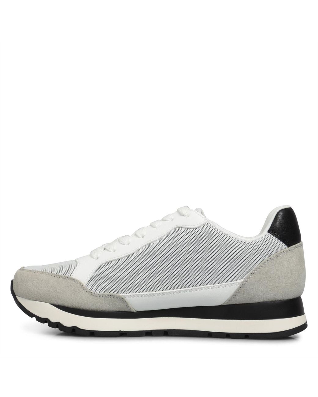 DKNY White Jude Lace Up Trainers