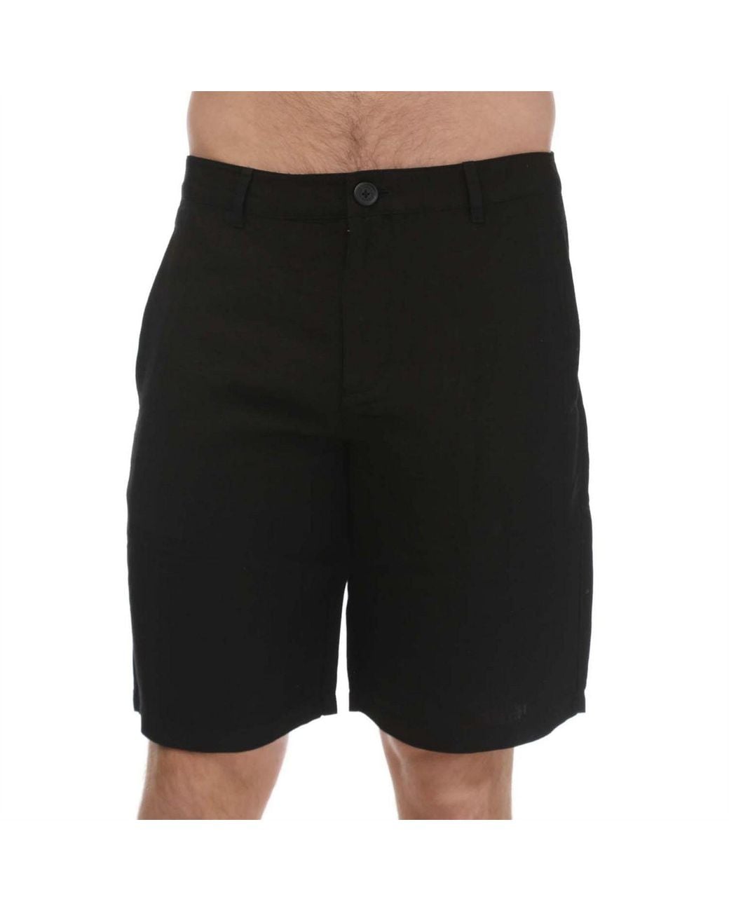 ARMANI EXCHANGE Black Rayon Twill Shorts for men