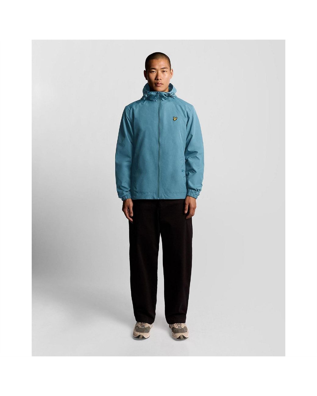 Lyle & Scott Blue And Through Hooded Jacket for men