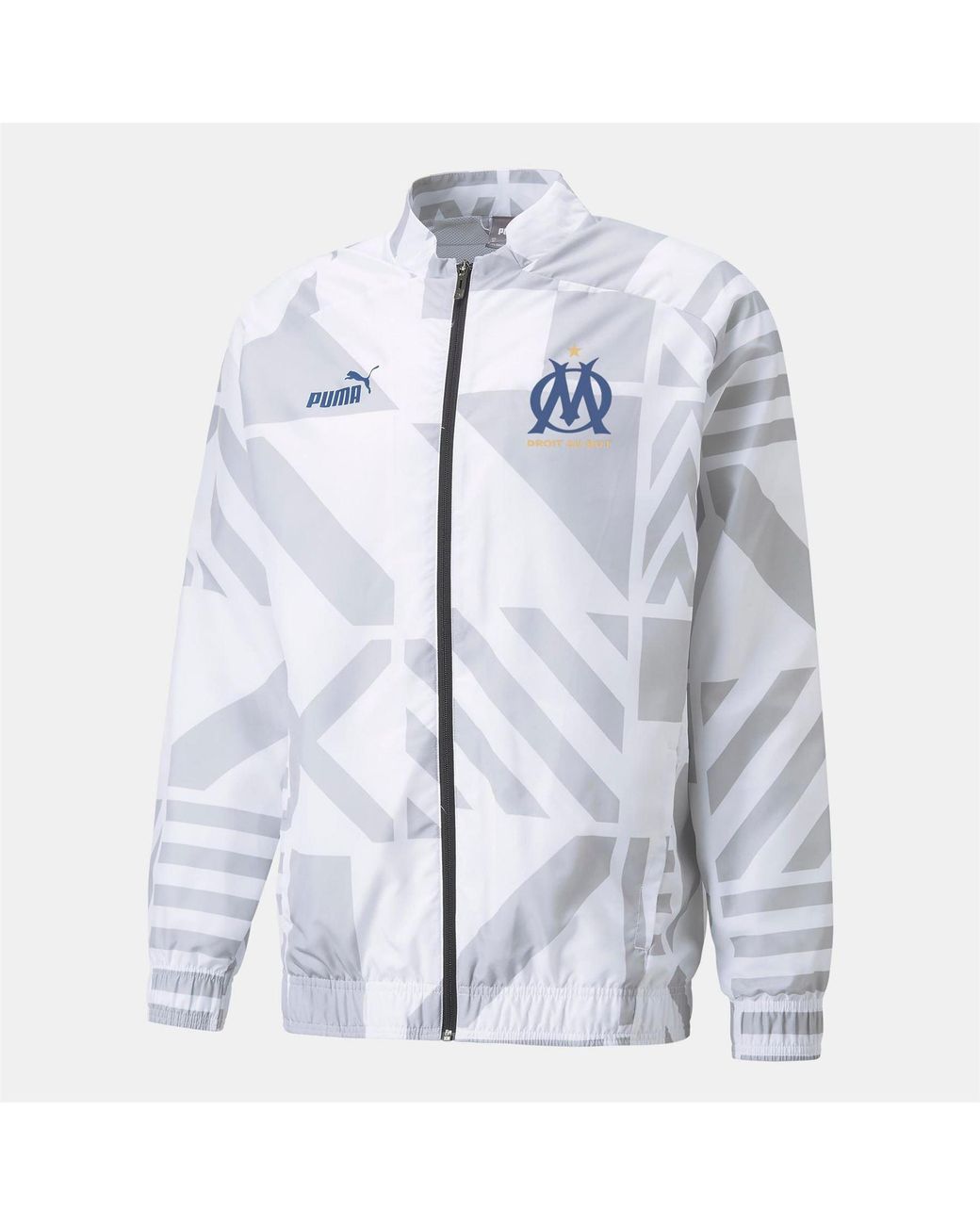 PUMA Blue De Marseille Fc Prematch Jacket for men