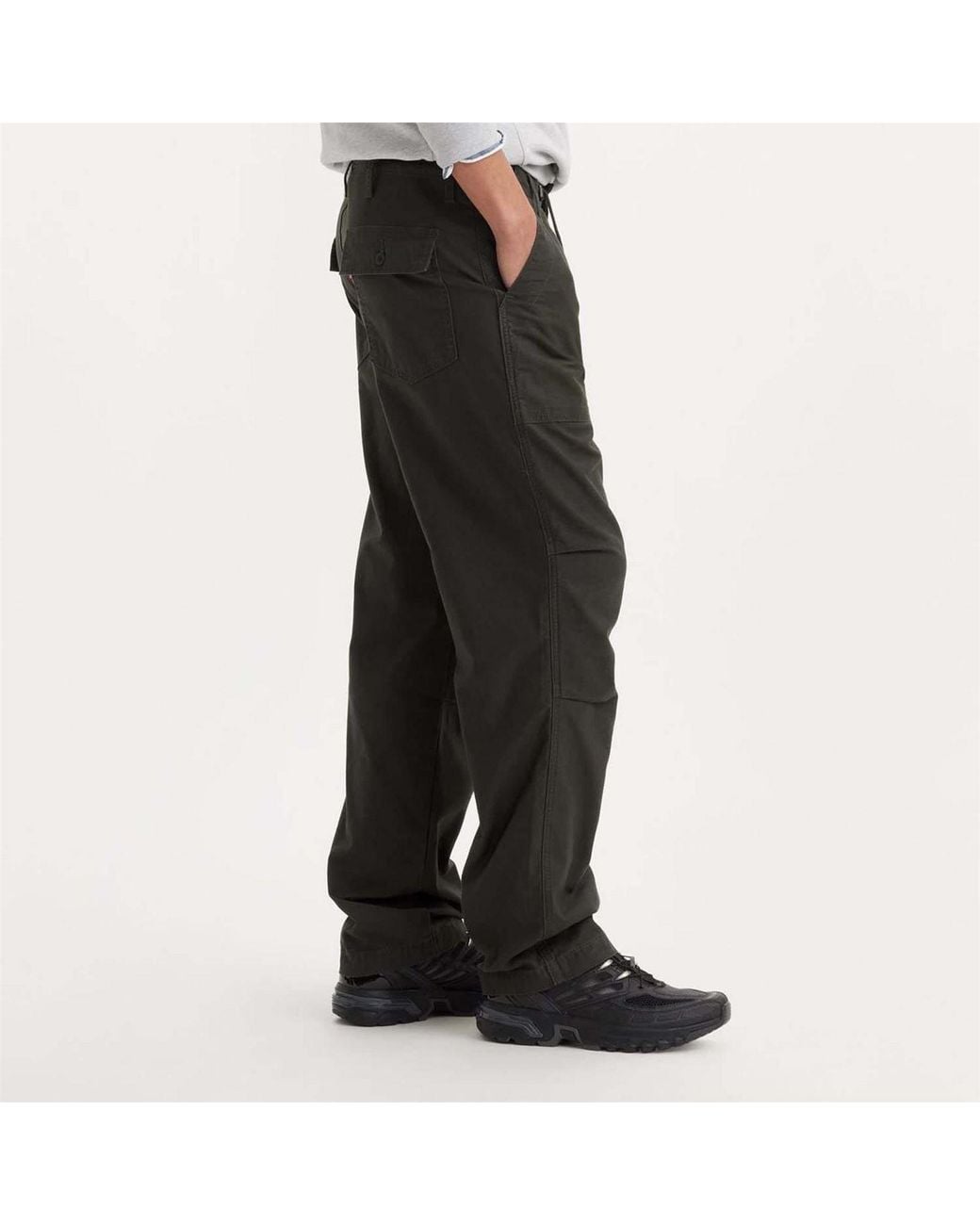 Levi's Black Straight Surplus Pants for men