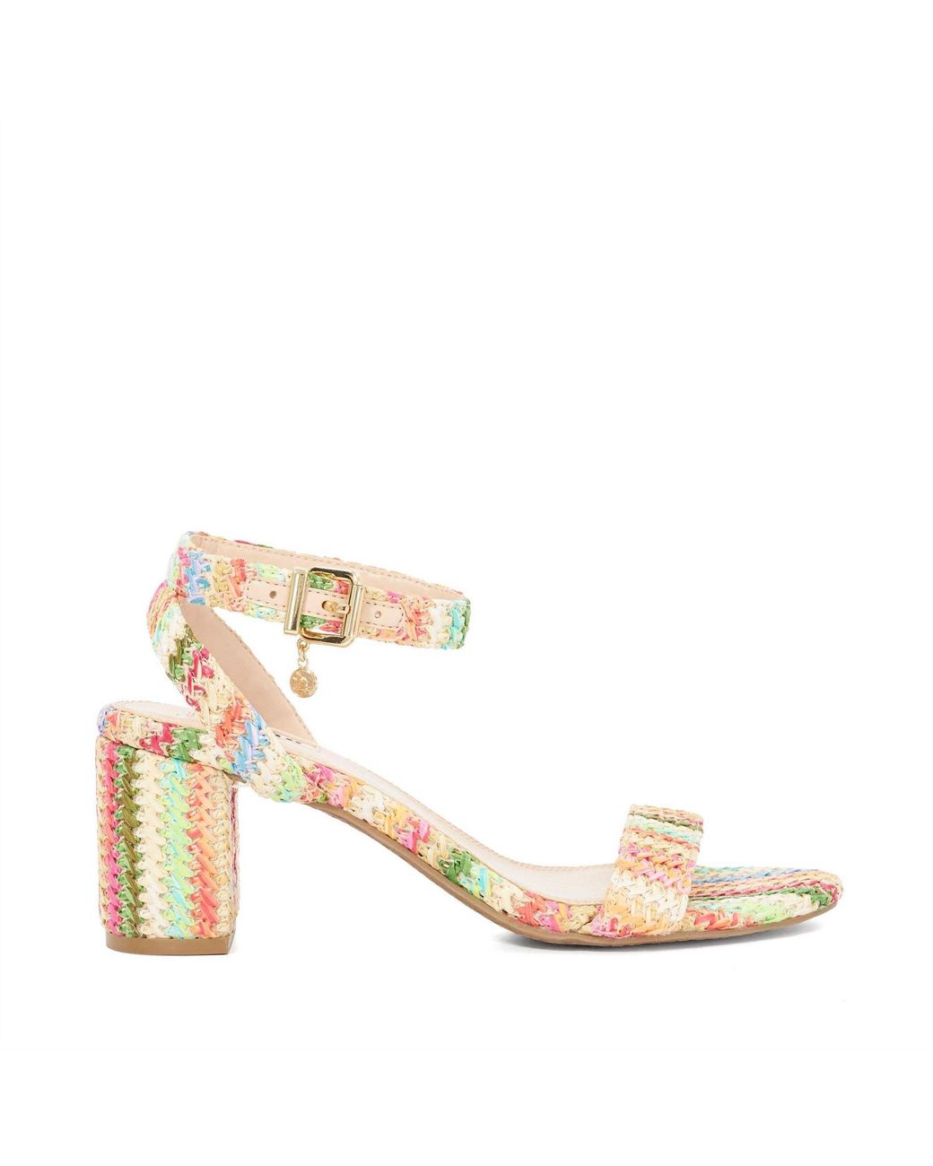 Dune Multicolor Lo Memee High Heel Block Sandals 5 (38)