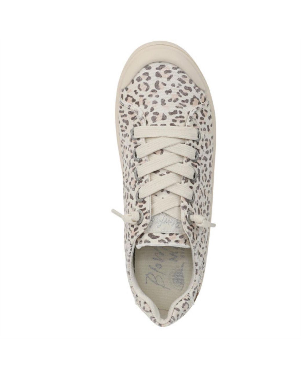 Blowfish White Vienna Slip Leopard Patterned Canvas Low Top Sneakers 4 (37)