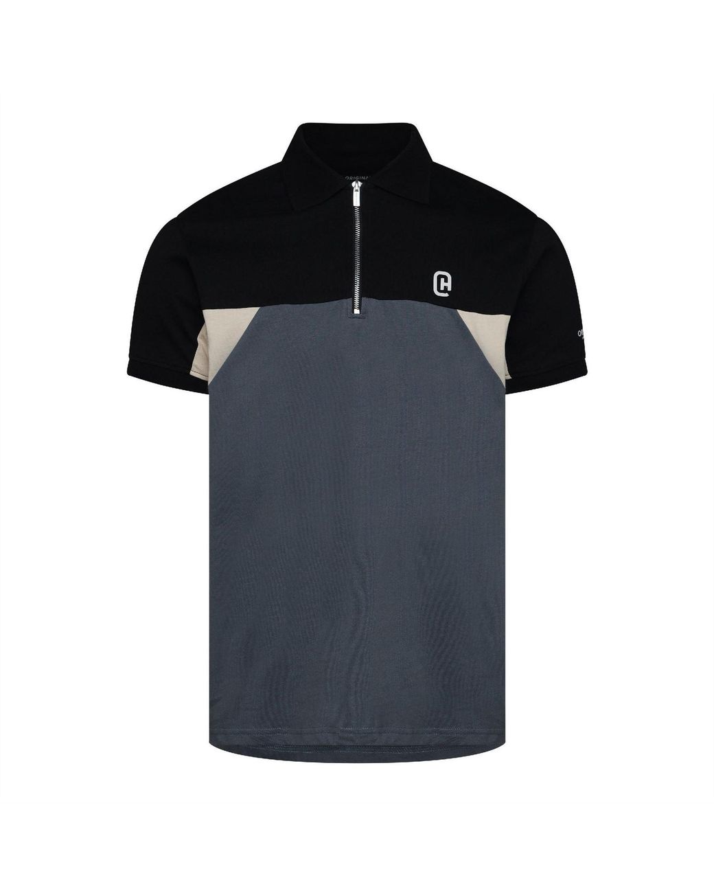 Crosshatch Blue Collared Neck Short Sleeve Regular Fit Polo Shirt for men