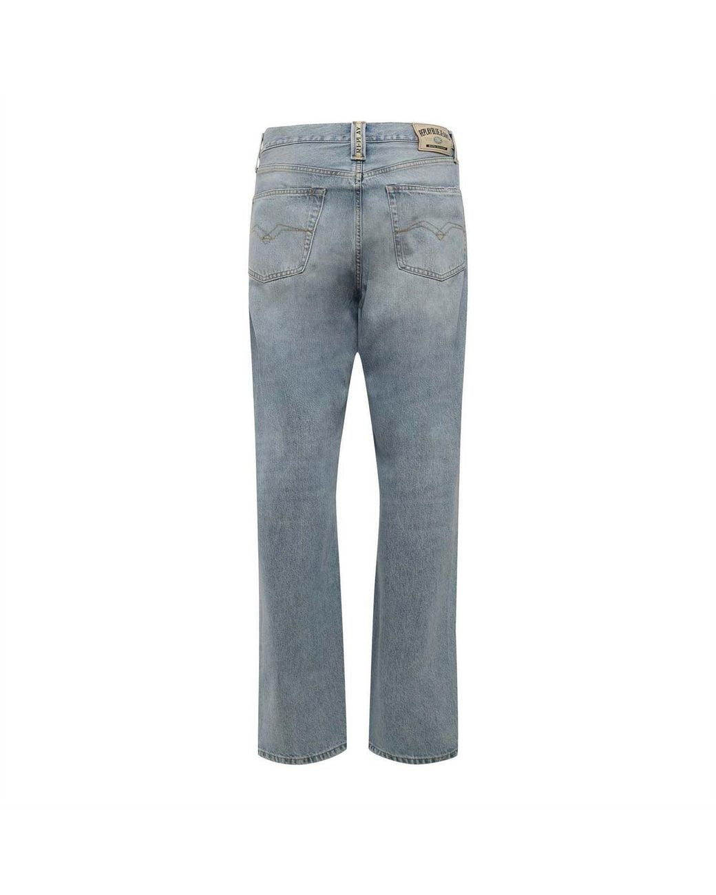 Replay Gray Straight Fit Jeans for men