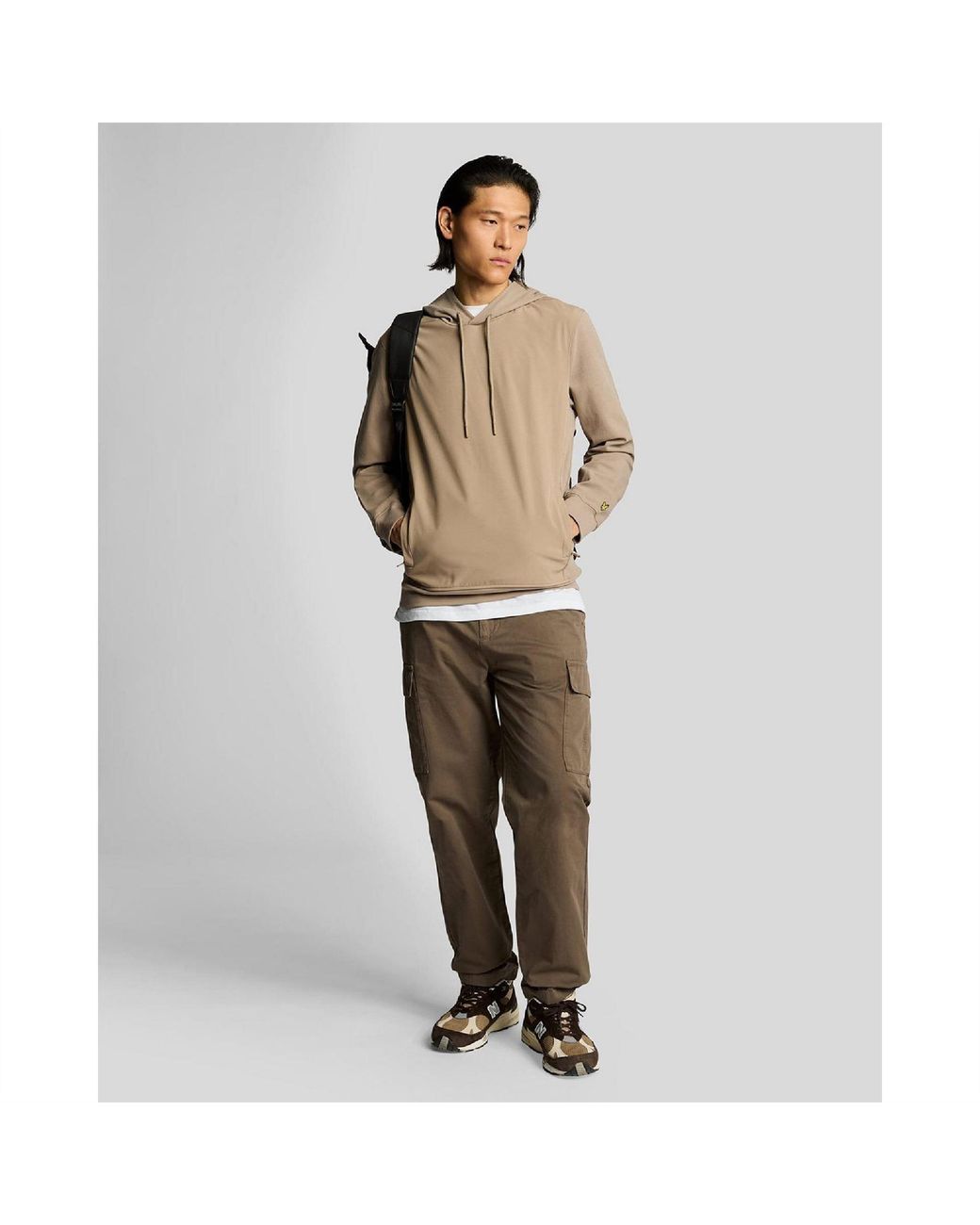 Lyle & Scott Brown And Hybrid Pullover Hoodie for men