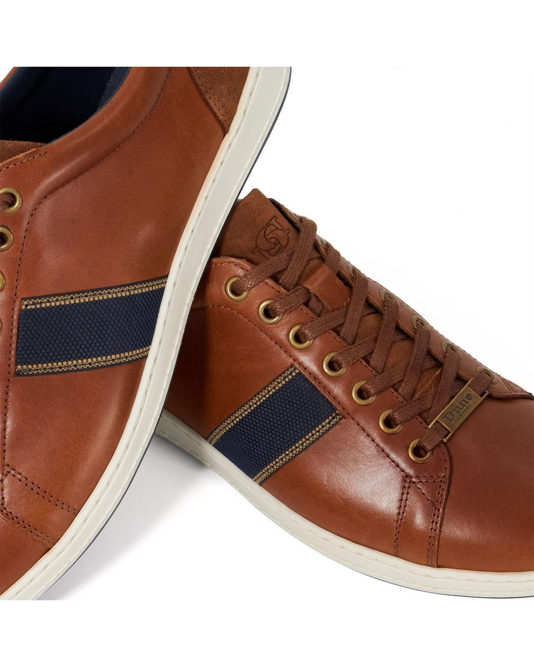 Dune Brown Trint Low-Top Trainers for men
