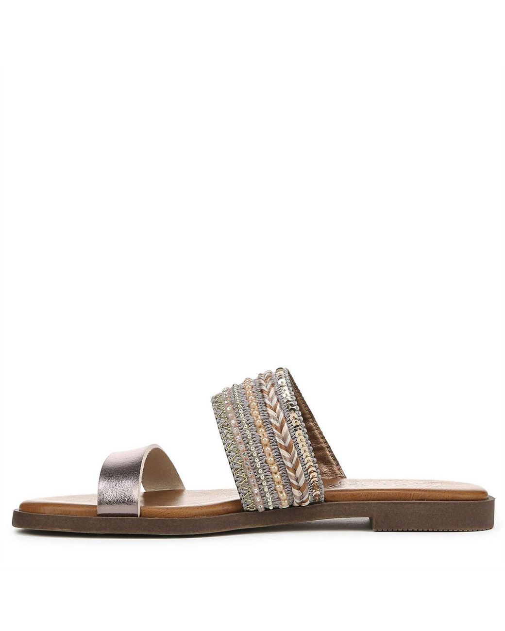 Blowfish Brown Embellished Slide Sandals