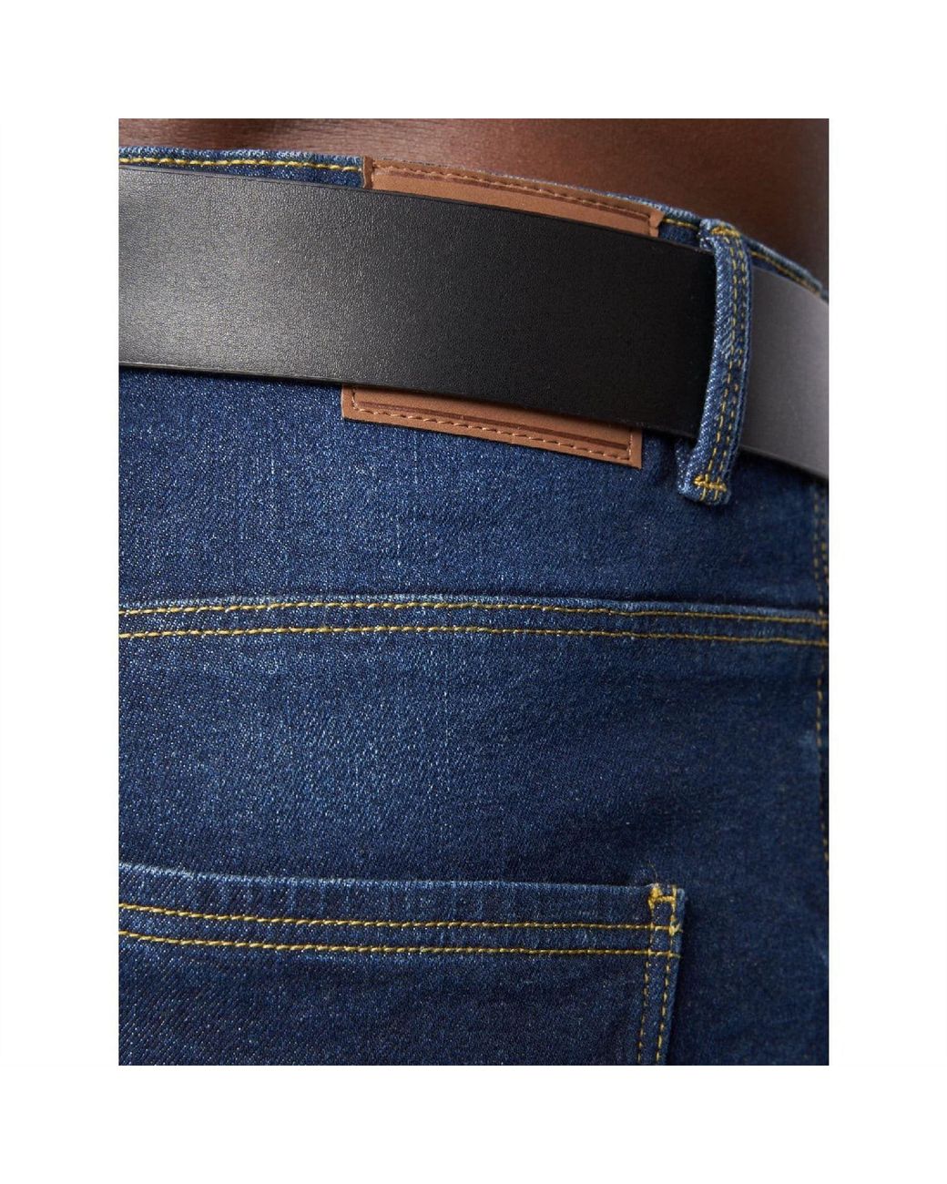 Crosshatch Blue Straight Fit Jeans for men