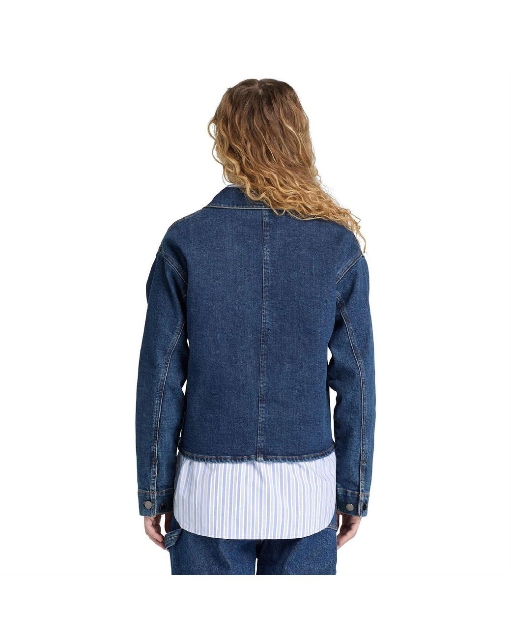 Timberland Blue Long Sleeve Oversized Fit Denim Jacket 8 (Xs)
