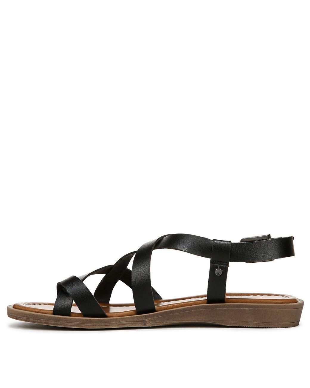 Blowfish Black Devon 3 Open Toe Flat Sandals 4 (37)