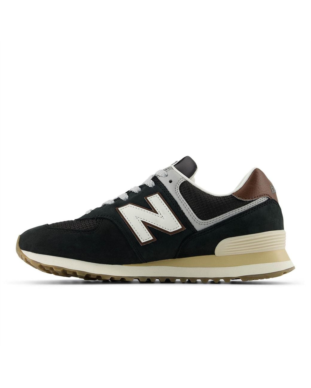 New Balance Black 574 Trainers 6.5 (40) for men