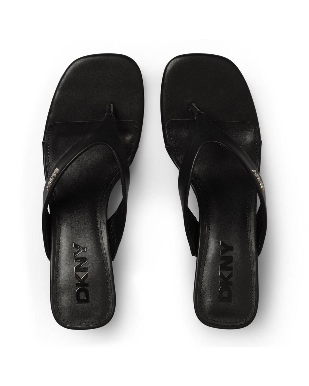 DKNY Black Mackey Heeled Toe Post Shoe 5 (38)