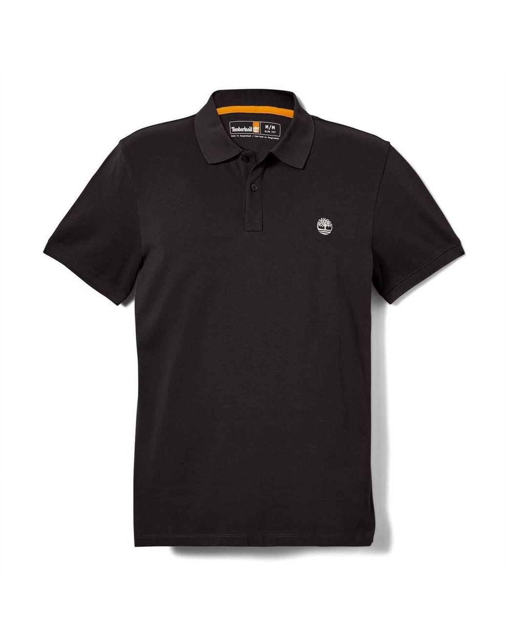 Timberland Black Oyster River Logo Short Sleeve Polo Shirt for men