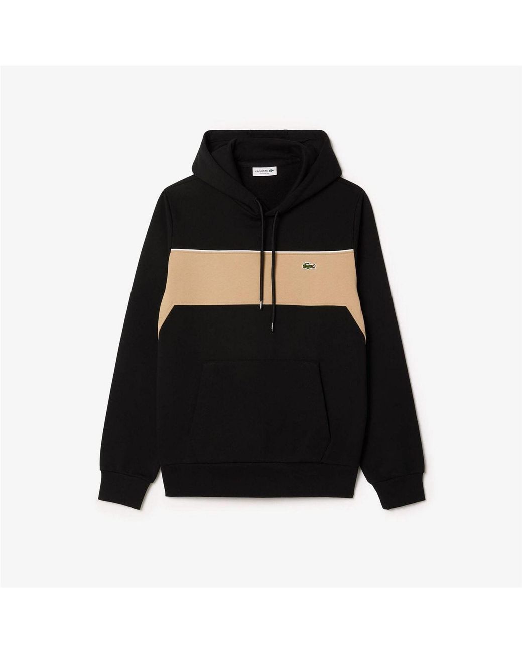 Lacoste Black Block Fleece Hoodie for men