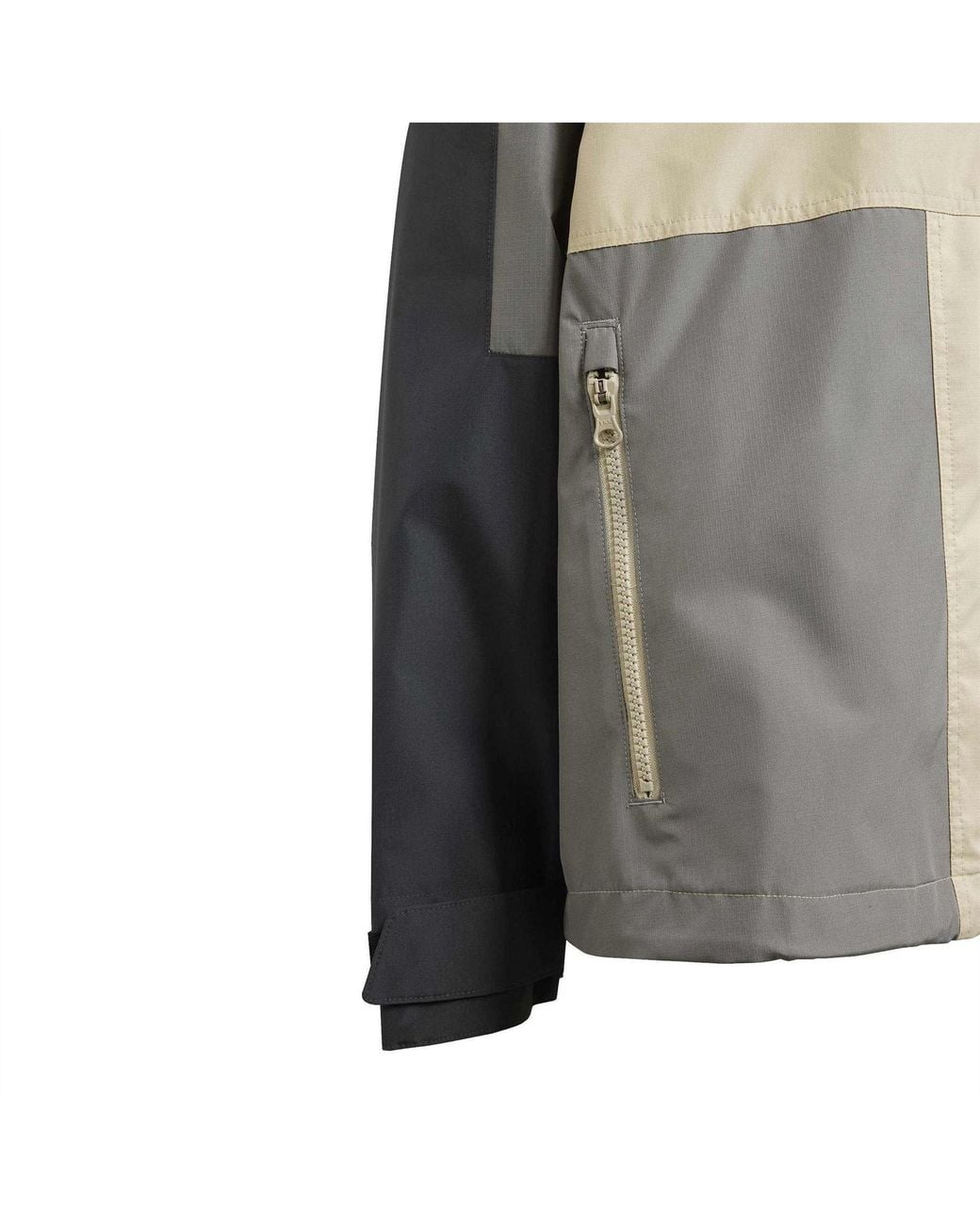 Adidas By Stella McCartney Gray Hooded Softshell Jacket With Bold Logo And Zipped Pocket