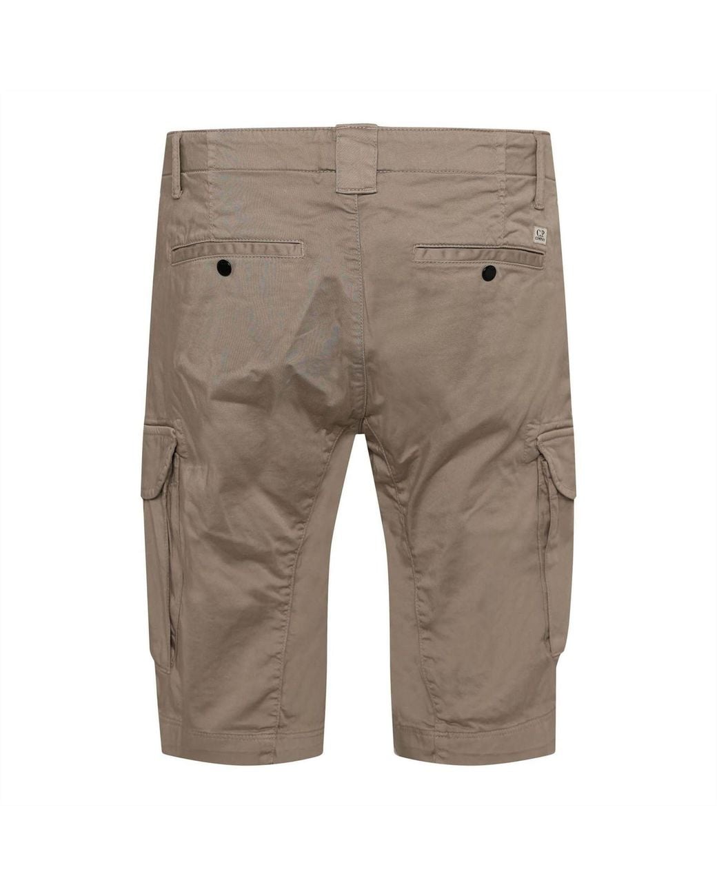C P Company Gray Stretch Cargo Shorts for men