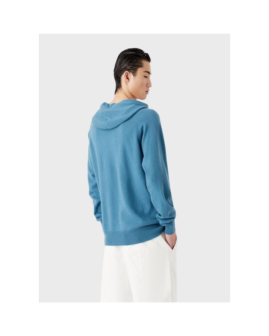 Emporio Armani Blue Hoodie for men