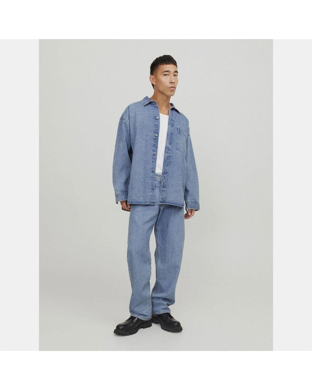Jack & Jones Blue Denim Overshirt for men