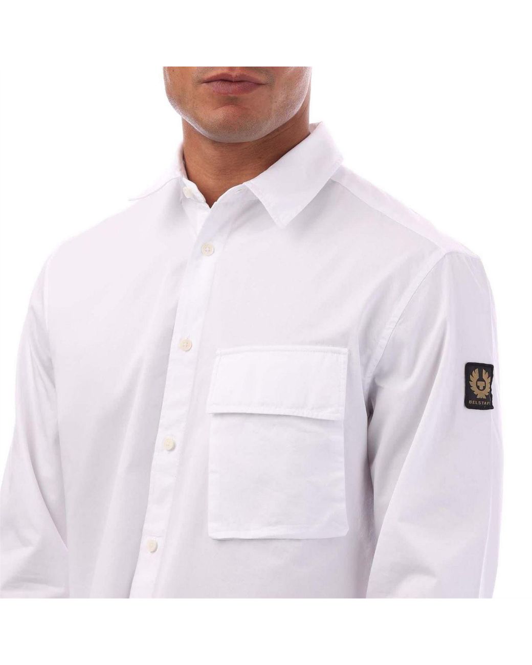 Belstaff Purple Dye Cotton Scale Shirt for men