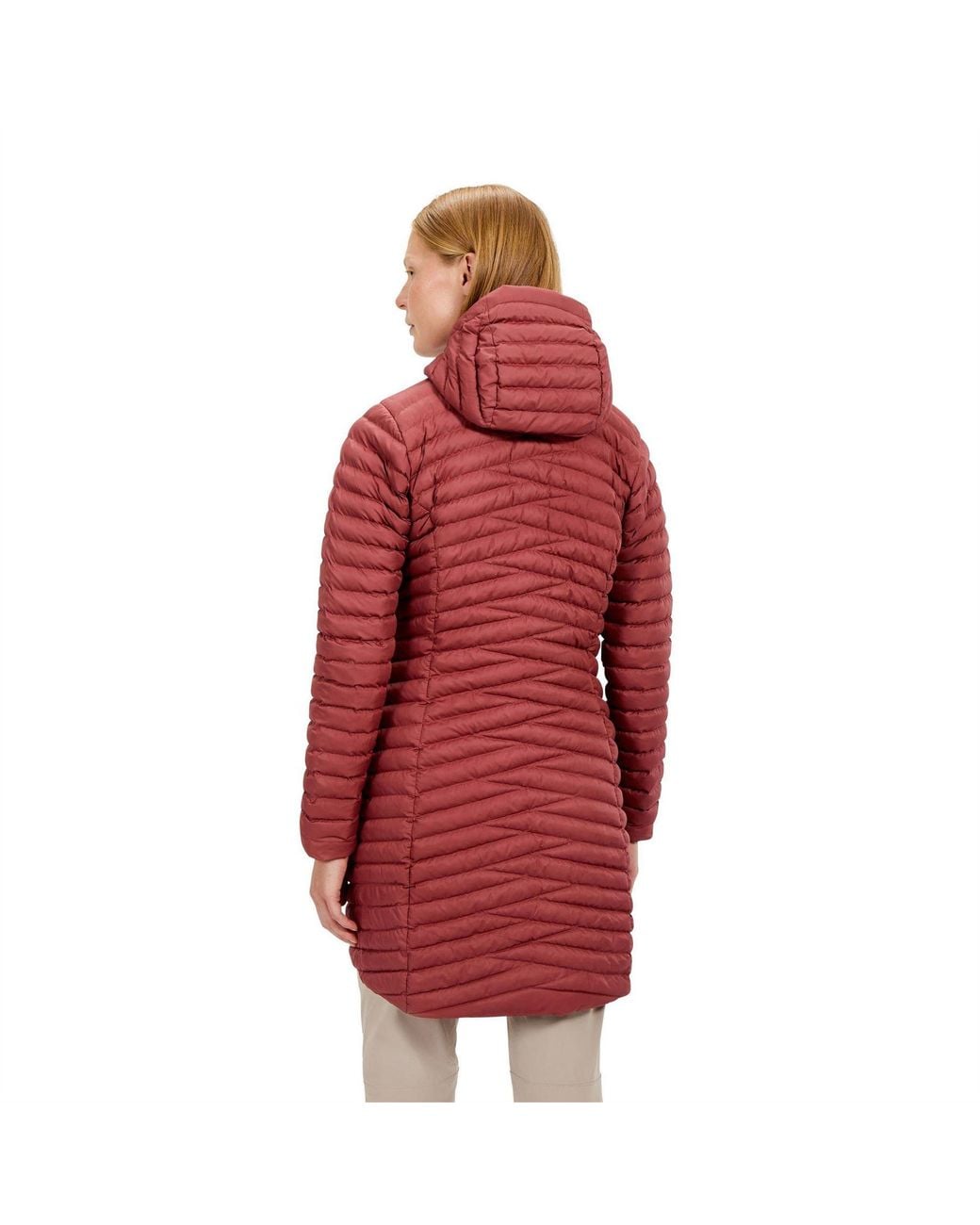 Berghaus Red Nula Solid Patterned Hooded Puffer Jacket With Woven Cuff 6 (2Xs)